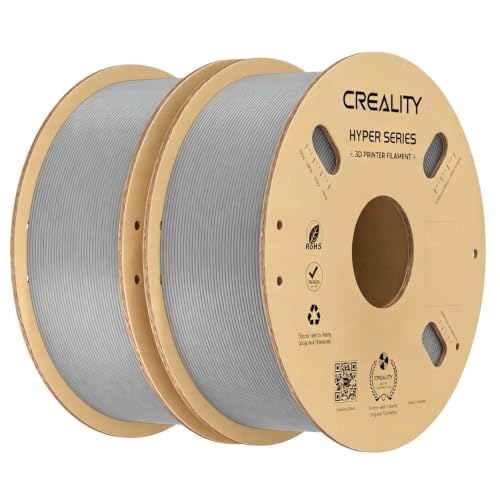 Image of Creality Hyper PLA Filament 1.75mm, 3D Printer Filament 2KG,Grey & Grey