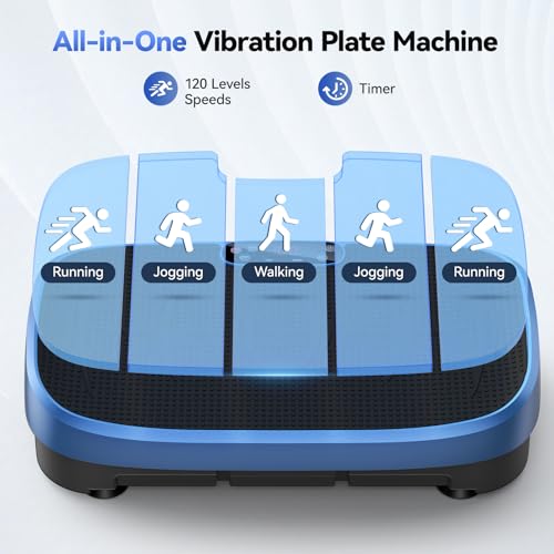 Vibration Plate Exercise Machine - 330lbs Weight Capacity, 120 Speed Levels, Full Body Workout Shake Board for Home Fitness, Toning and Wellness, LED Display, Low Noise Motor — view 2