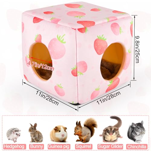 Bienbee Esconderijo de porquinho-da-índia, cama de porquinho da índia lavável aconchegante para coel