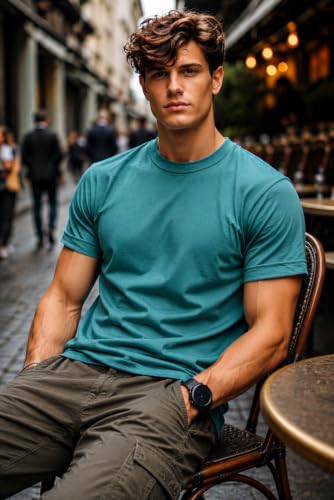 Image of INKKR Men's Solid Round Neck Half Sleeve Classic Cotton Bio-wash T-Shirt Combo | Crew Neck Cotton Tshirt for Men Combo