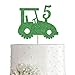 Tractor 5th Birthday Cake Topper, Green Glitter Farm Themed 5 Years Birthday Party Decoration