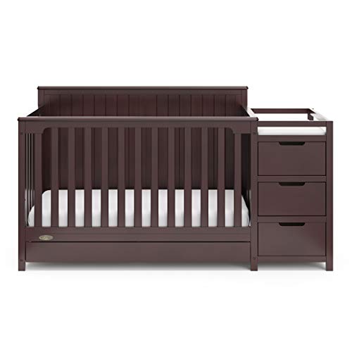 Graco Hadley 5-In-1 Convertible Crib And Changer With Drawer (Espresso) – Greenguard Gold Certified, Crib And Changing Table Combo With Drawer, Includes Baby Changing Pad, Converts To Full-Size Bed #TOP3