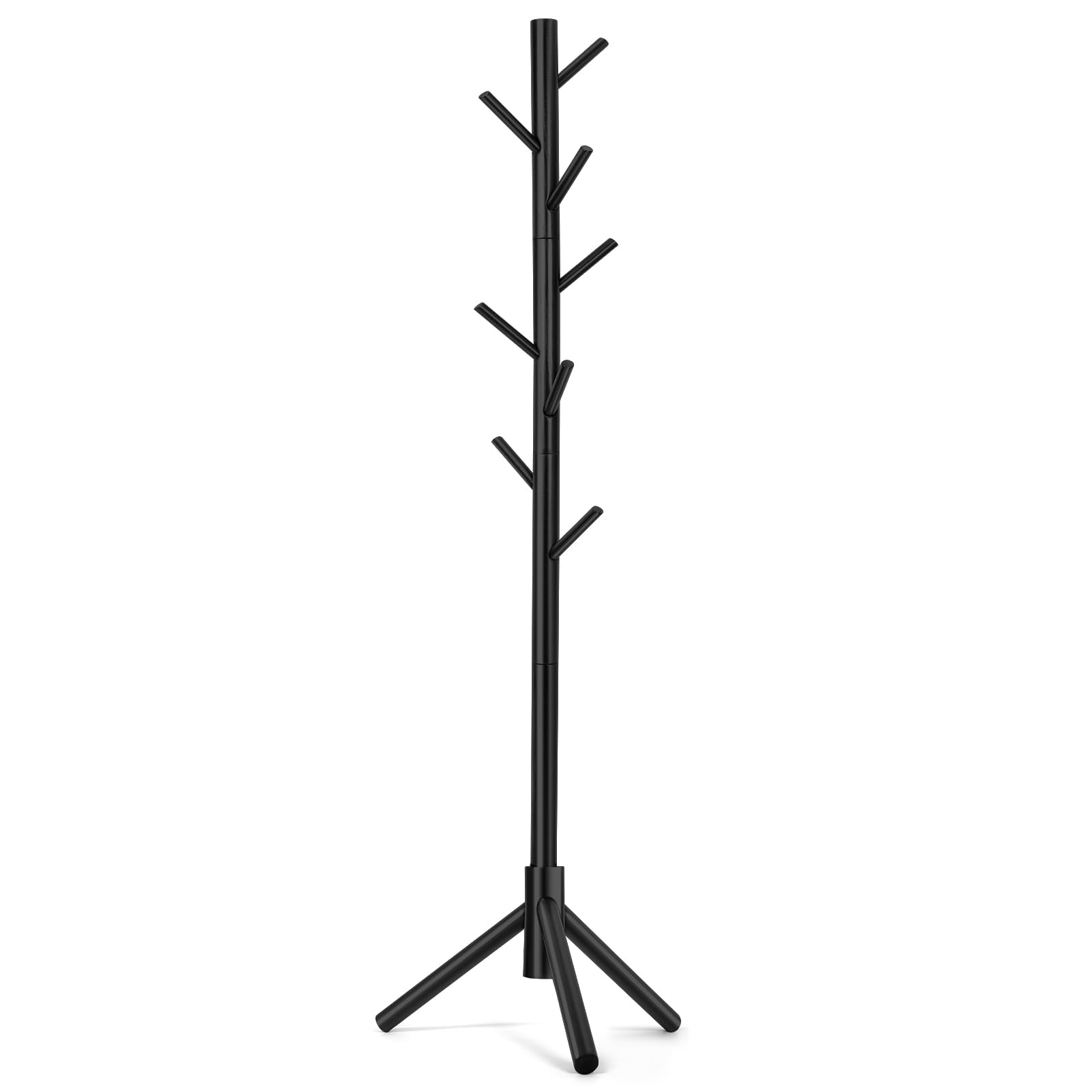 WANGMUXIA Coat Rack Freestanding with 8 Hooks 3 Adjustable Height Coat