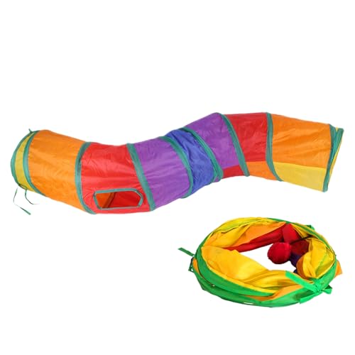 Rrlihjgu Tunnel per Gatti, Tunnel Grande, Mobili Pieghevoli Giochi Interattivo per Animali Cani Coniglio, Gioco Interno Esterno