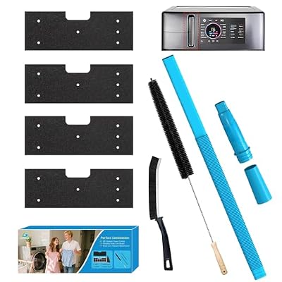 7 Pcs GE Washer Dryer Combo,Thickened WH01X35719 Lint Filter Replacement with Dryer Vent Cleaner Kit,2025 Upgraded Lint Filter for Ge Washer Dryer Filter Sponge,Models: PFQ97HSPVDS