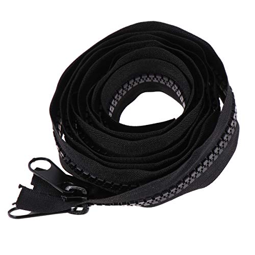 200 cm separando grandes cremalleras resistente cremallera separable doble cara cremallera con extremo de retención para coser saco de dormir