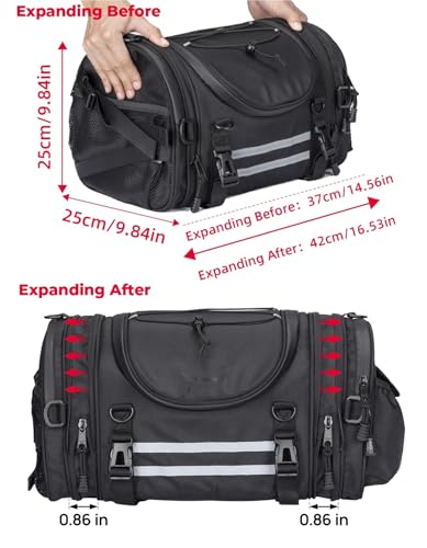 Bolsas traseras para motocicleta CBR1000 con espacio expandible para casco de pasajero 3