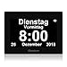 Produktbild iGuerburn Digitale Sprechende Uhr Touchscreen Tageskalender Wecker für Senioren Ältere Demenz Alzheimer Gedächtnisverlust Sehbehinderte Blindheit (Schwarz, 20cm)