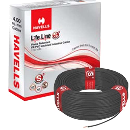 Havells 4 Sqmm Black Life Guard Frlsh Pvc Insulated Flexible Cable