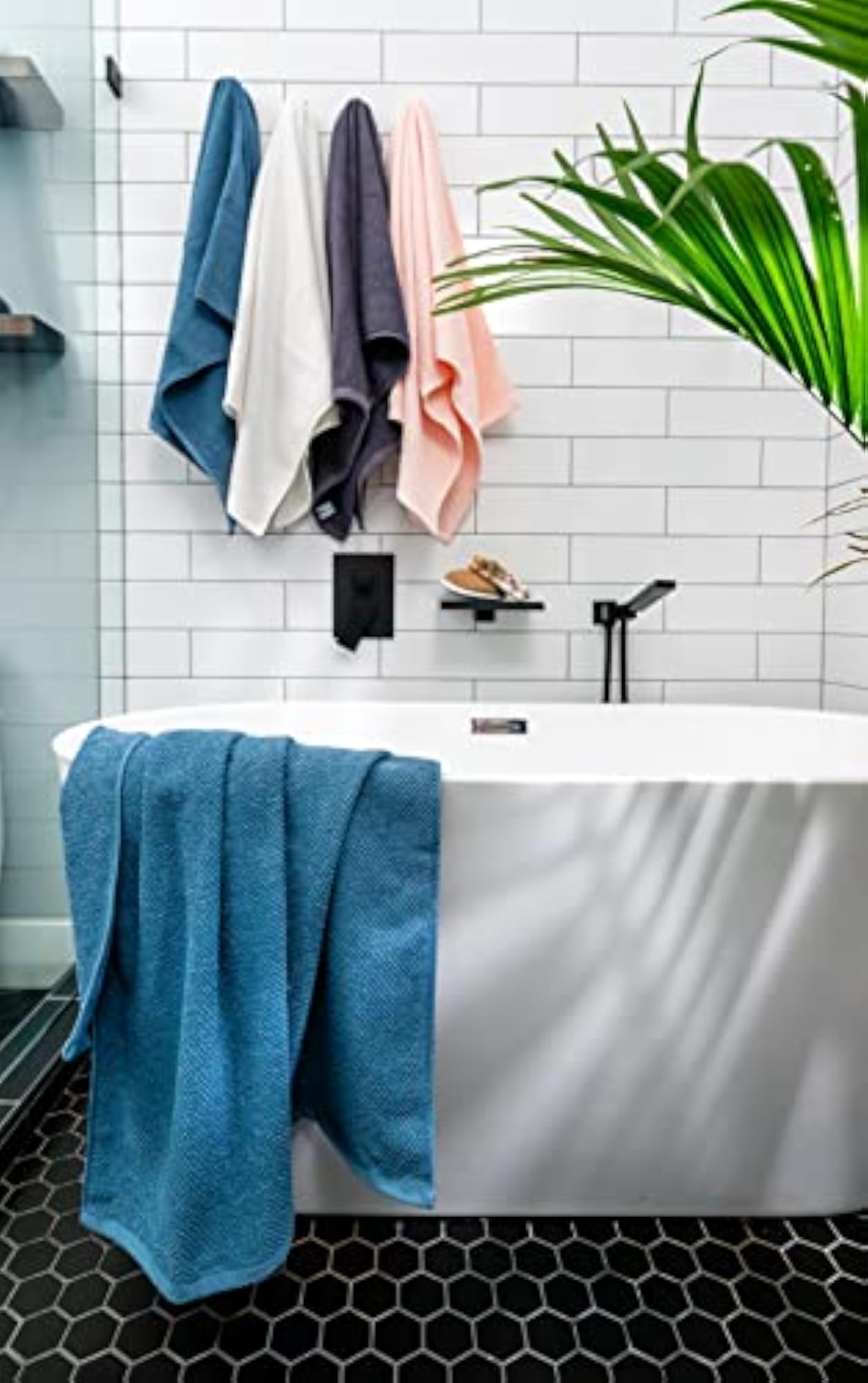 Popcorn Textured Bath Towels, 4 Pack, Gray
