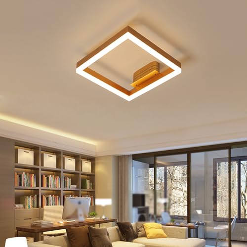 Plafonnier LED encastré or brossé 32W carré à intensité variable - 5