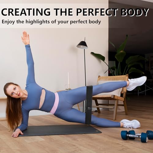 Image of Exercise Bands, 3 Levels Fabric Resistance Bands for Working Out, Workout Bands Resistance for Women & Men, Multi-Colored Fabric Booty Bands for Leg Strength Training, Rehab, Yoga