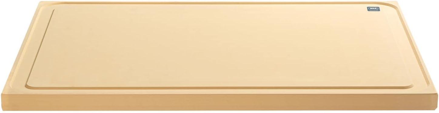 NoTrax 12" x 18" x 0.75" Sani-Tuff T45 Natural Rubber Cutting Board with Juice Groove, Non-Skid Professional-Grade, Made in USA, T45L3G12BF