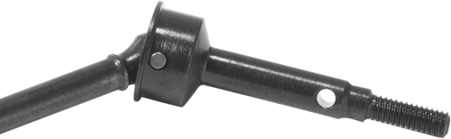 Steel Front Rear Axle Shafts 5mm Extended +2mm Thread Longer Driveshaft for 1/18 RC Crawler Car TRX4M Upgrade Parts (Black)