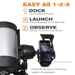 Celestron 22462 StarSense Explorer DX 5” Smartphone App-Enabled Schmidt-Cassegrain Telescope Works with StarSense App to Help You Find Stars, Planets & More – iOS/Android Compatible