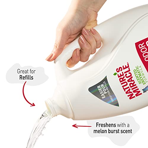 Nature's Miracle P-98154 Removedor de manchas e odores de gatos, aroma de melão, fórmula enzimática