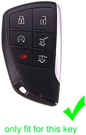 Miniatura 2 de kcpros 2 fundas de silicona de goma negra con 6 botones para llavero inteligente sin llave compatible con Chevrolet Chevy Suburban Tahoe 2021 2022