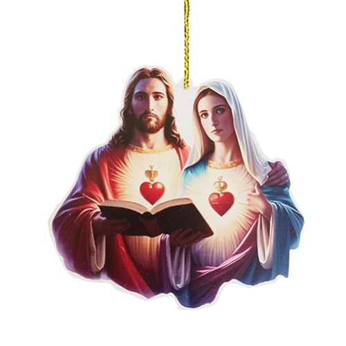 Religiöser Weihnachtsschmuck - Jesus aus Acryl, der das Herz hält,...