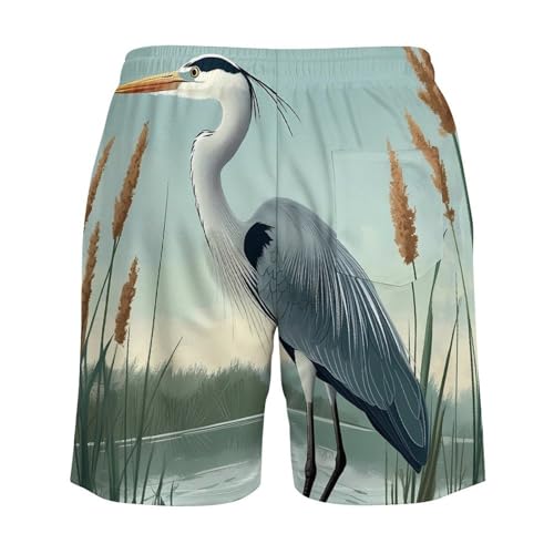 Blue Heron Mens Swim Trunks with Quick-Drying Lining Beach Shorts for Outdoor Sports4