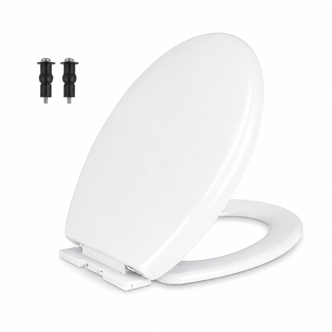 Mass Dynamic White Oval Bliss White Soft Close Toilet Seat, Quick Release For Easy Cleaning, Top Fixing With Adjustable Hinges, Standard Oval Shape