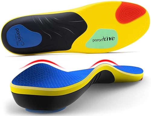 Arch Support Inserts, Plantar Fasciitis Work Boot Insoles for Men Women, Sport Shoes Insert Pain Relief Flat Feet, Athletic Insoles with U-Cup Heel Design (L(Men 8.5-9.5/Women 10.5-11.5))