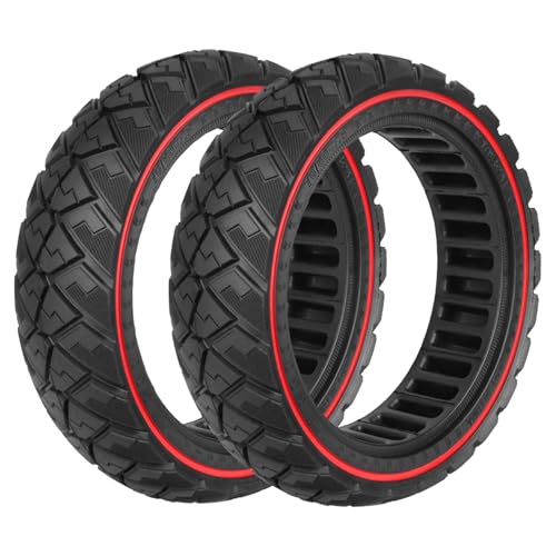 Prodrocam 70/60-7,5 Vollreifen für Segway Ninebot ZT3 / ZT3 Pro Elektroroller 11 Zoll Ersatzreifen Vollgummireifen Honeycomb Solid Reifen Vorne/Hinten (Rot-2 Stück)