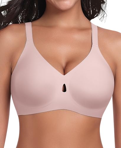 Image of Ganado Non Wired Jelly Bras for Women Full Support Bra Pink L