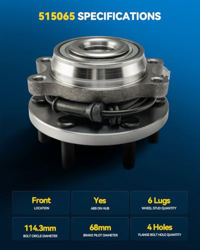 Image of PHILTOP 515065 x1 4WD Front Wheel Bearing Hub Assembly for Nissan Frontier