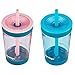 Contigo Kids Spill-Proof 14oz Tumbler with Straw and BPA-Free Plastic, Fits Most Cup Holders and Dishwasher Safe, 2-Pack Strawberry Cream & Blue Raspberry