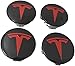 Produktbild DVSWRB 4 Stück Auto Radnabenkappen für Tesla Model 3, ABS Radnabenabdeckung Mit Logo Auto Felgendeckel Zubehör, Mitte Felgen Abzeichen Staubschutzabdeckung, 58mm