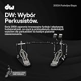 DW 20002A | Podwójna Stopa Serii 2000 | Idealny dla Perkusistów na Każdym Etapie | Solidna, Metalowa Rama z Napędem Jednołańcuchowym | 2x Dwustronne bijaki | Antypoślizgową Konstrukcją
