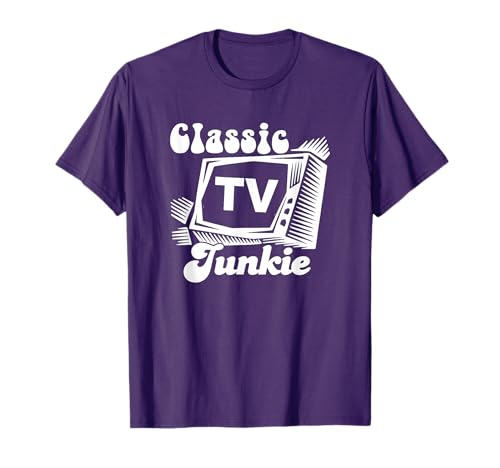 Classic TV Shows Junkie Vintage Retro 50s 60s 70s Television T-Shirt