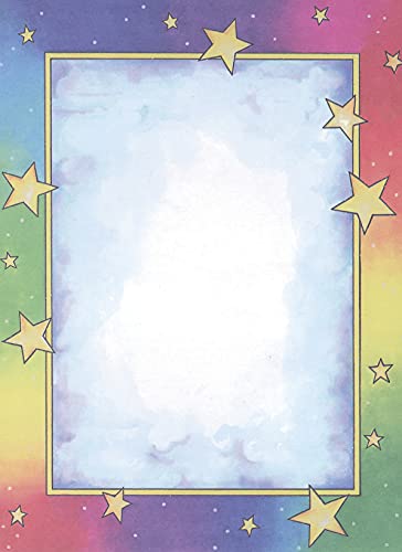 Royal Consumer Rainbow Stars Design Paper, 8-1/2 x 11 Inches, 100 Sheets