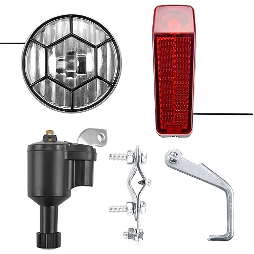 Quisiete Luz de Bicicleta Bicicleta Motorizada Generador de FriccióN DíNamo Trasero Kit de Luz Trasera 6 V 3 W Accesorios de Bicicleta