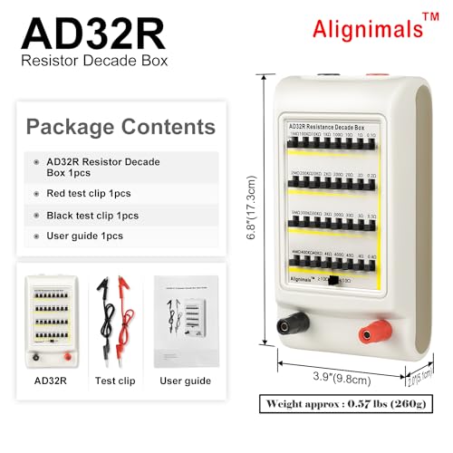 ad32r v12 resistor decade box1 to 11m1 accuracy 8 decades resistance range