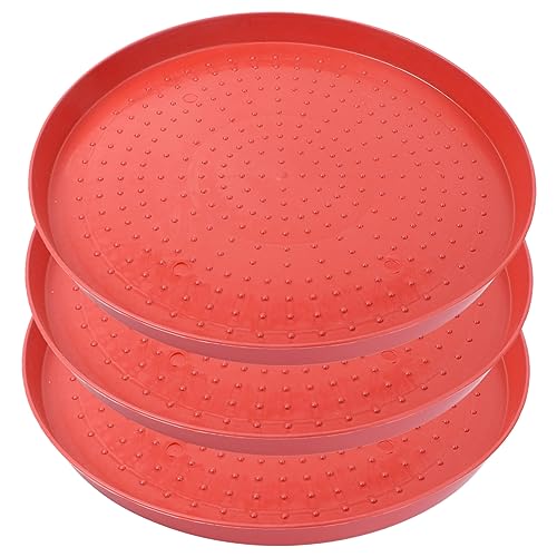 HANABASS 3stücke Teiliges Hühner-futtertabletts Aus Robustem Kunststoff Wetterfest Und Multifunktionale Geflügelfutter-trays Für Hühner Enten Tauben Zur Sicheren Fütterung