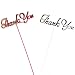 Factory Direct Craft Group of 12 Floral Embellishing Acrylic "Thank You" Script Picks for Inserting in Real and Artificial Floral Arrangements