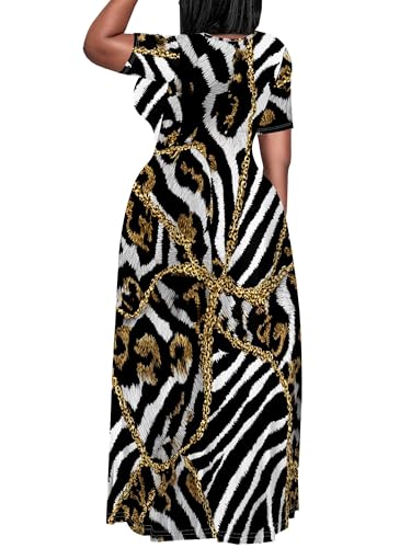 Image of Plus Size Maxi Dresses for Curvy Women T-Shirt Summer Sun Dresses Loose Fit
