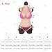 ZWSMS Silicone Body Bodysuit Women Breastplate Fake Breast Forms with Fake Vagina Suit for Transgender Cosplay,Color3,Silicon E Cup(Zipper)