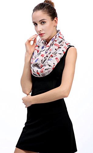 Lina & Lily UK London City Souvenir Print Women's Infinity Loop Scarf2
