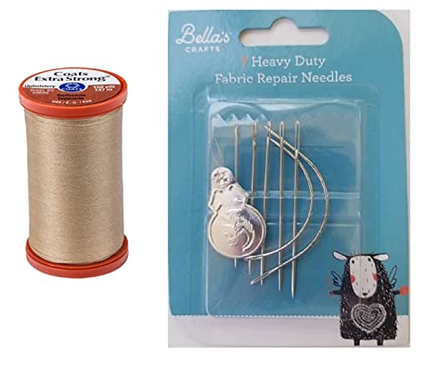 Hilo de tapicería extra fuerte 150 yds S964 con agujas 7 unidades miniatura 1