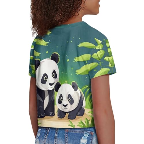Image of 4th of July Shirt for Girls 7-8 Years US Flag Crop Tops Kids Outfit Independent Day Graphic Tee-