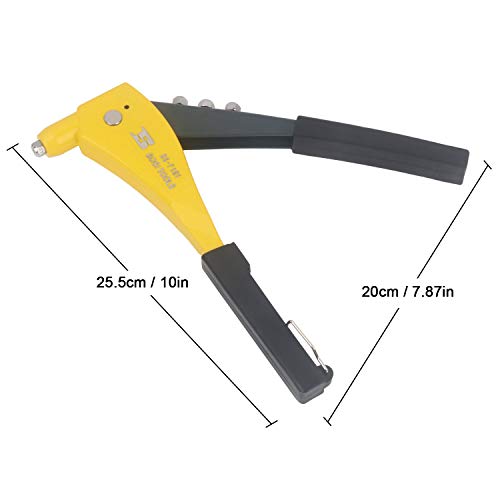 Professional Pop Rivet Gun BOSI TOOLS BS-F101 Applications, Heavy Duty Hand Riveter Set, Wrench Included
