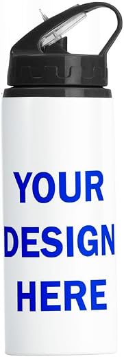 PrintingZone Customized Water Bottle for Kids Boys Girls Aluminium 600Ml Pani Ki Bottle Personlize Sipper Pack of 1(CWB-07)