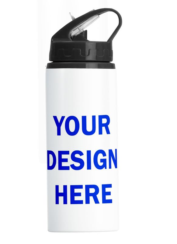 PrintingZone Customized Water Bottle for Kids Boys Girls Aluminium 600Ml Pani Ki Bottle Personlize Sipper Pack of 1(CWB-07)