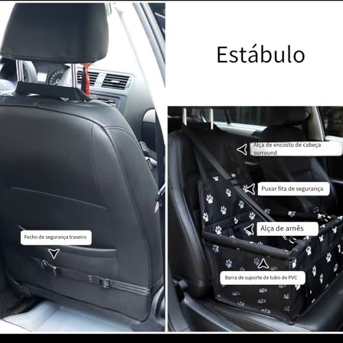 Assento de elevação de carro reforçado para animais de estimação para cães e gatos, bolsa portátil e