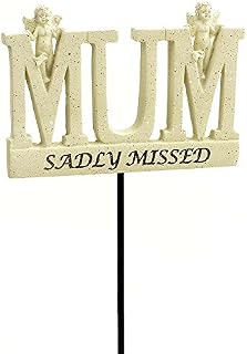 Sadly Missed Mum Angel Memorial Tribute Stick Graveside Plaque