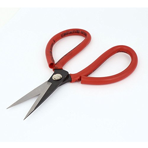 Aexit Home Kitchen Shears & Scissors Red Rubber Coated Handle Metal Cutter Shears Scissors Scissors 19cm Long