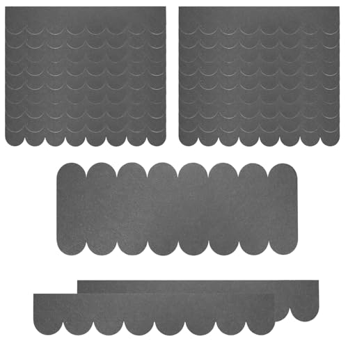 Taicols Pack of 21 Roofing Felt for Bird House, Self-Adhesive Roofing Felt Shingles, Waterproof Mini Roof Shingles, Roof Tiles for Bird House, Nesting Box, Rabbit Hutch Insect Hotel (Grey)