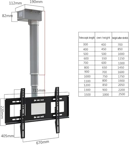 Support de plafond électrique pour TV pour libérer l'espace au sol avec élégance - 3